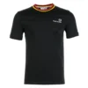 Sergio Tacchini Rainer FC T-Shirt - Black / Old Gold / Adrenaline Rush