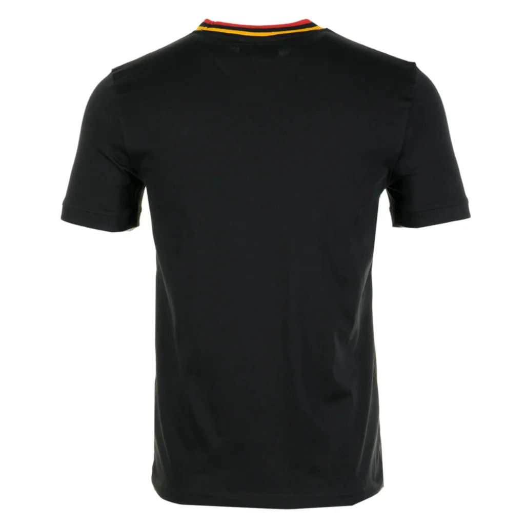 Sergio Tacchini Rainer FC T-Shirt - Black / Old Gold / Adrenaline Rush