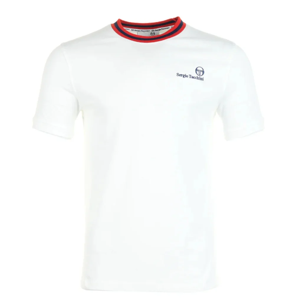 Sergio Tacchini Rainer FC T-Shirt - White / Maritime Blue / Adrenaline Rush