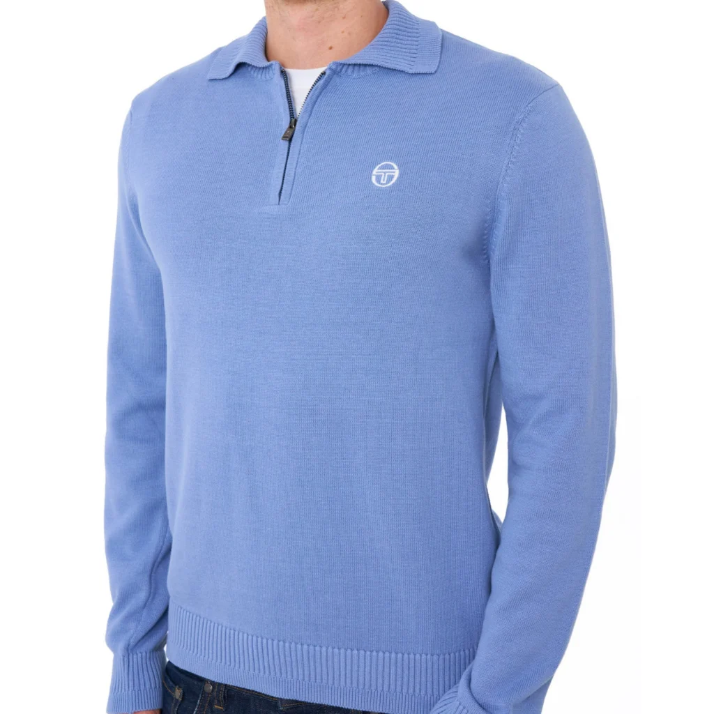 Sergio Tacchini Roberto Knitted LS Polo - Country Blue