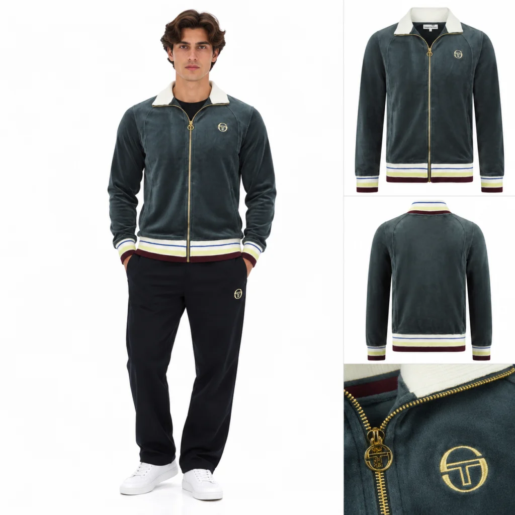 Sergio Tacchini Sartori Velour Track Jacket - Turbulence