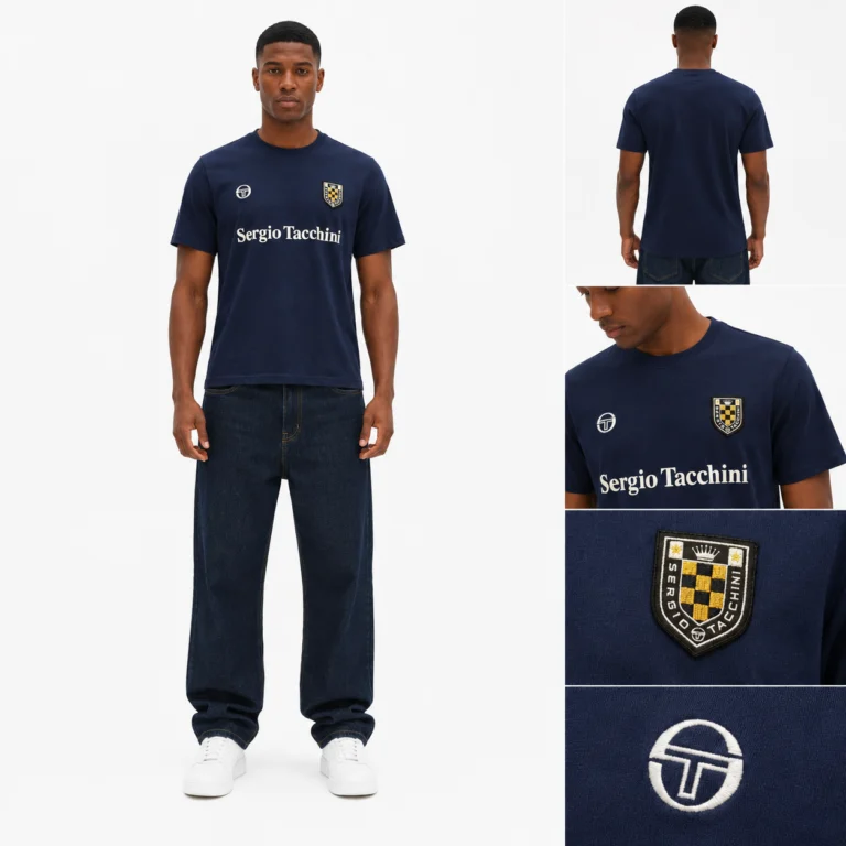 Sergio Tacchini Sergio FC T-Shirt - Maritime Blue / White