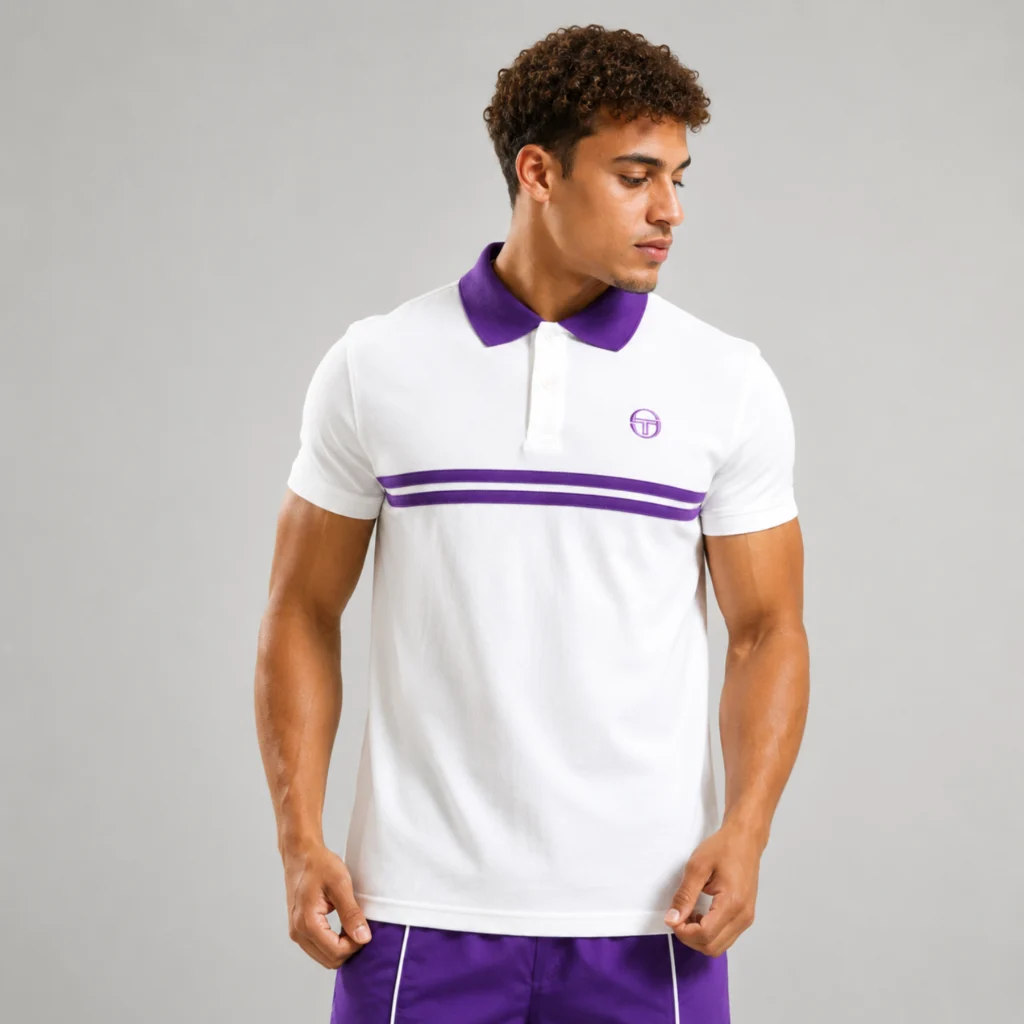 Sergio Tacchini Supermac Polo Shirt - Gardenia / Pansy