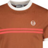 Sergio Tacchini Supermac Regular Fit Short Sleeve T-Shirt - Mocha Bisque/Gardenia/Dubarry