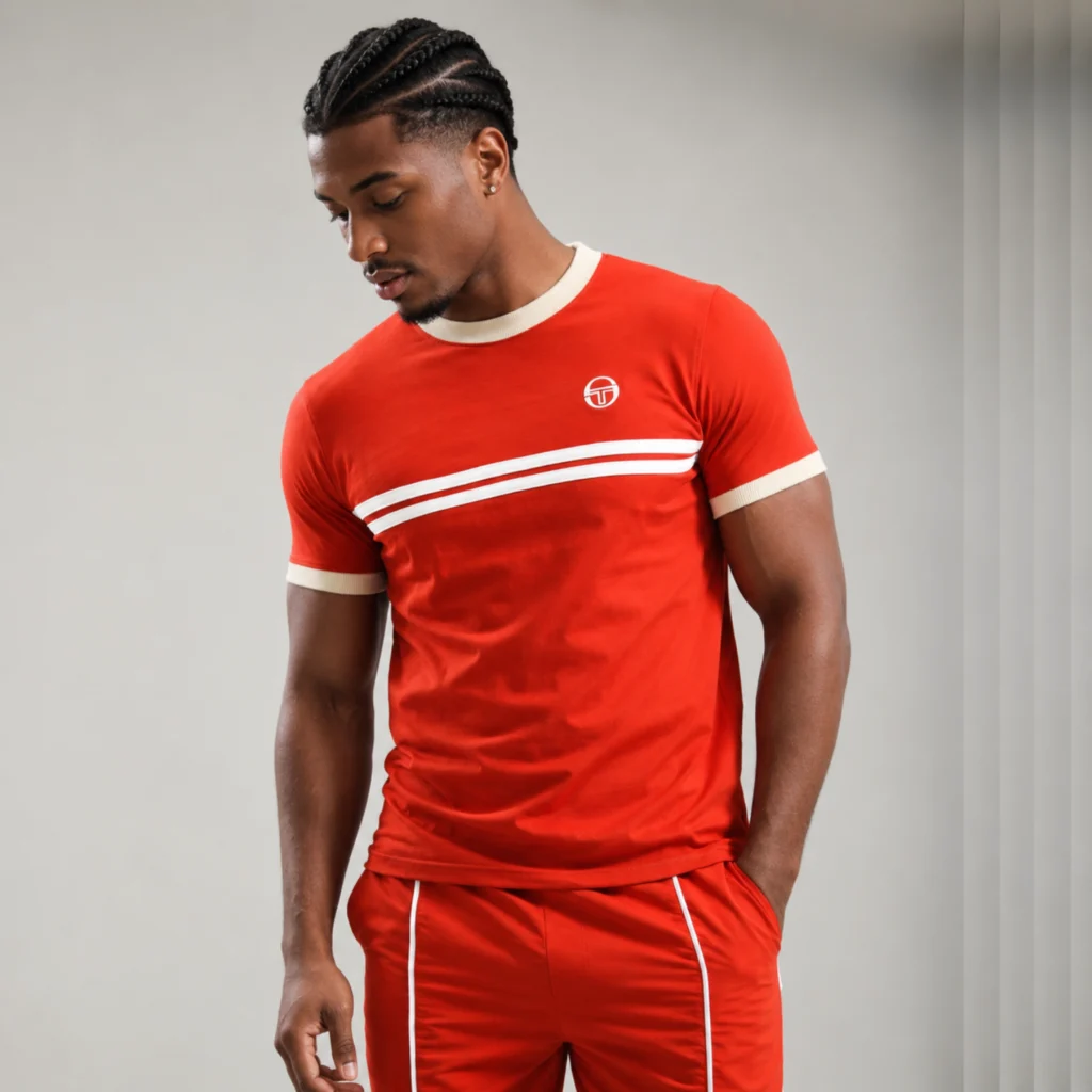 Sergio Tacchini Supermac Tee T-Shirt - Rooibos Tea / Mojave Desert / Gardenia