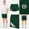 Sergio Tacchini Time Tennis Shorts - Pine Needle / Gardenia