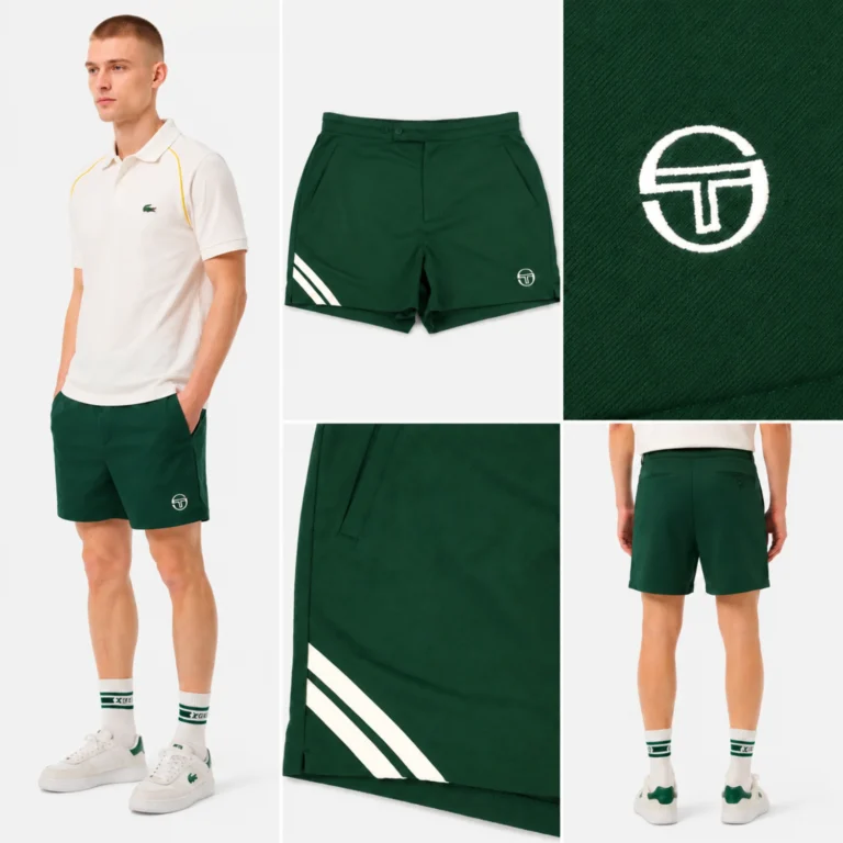 Sergio Tacchini Time Tennis Shorts - Pine Needle / Gardenia