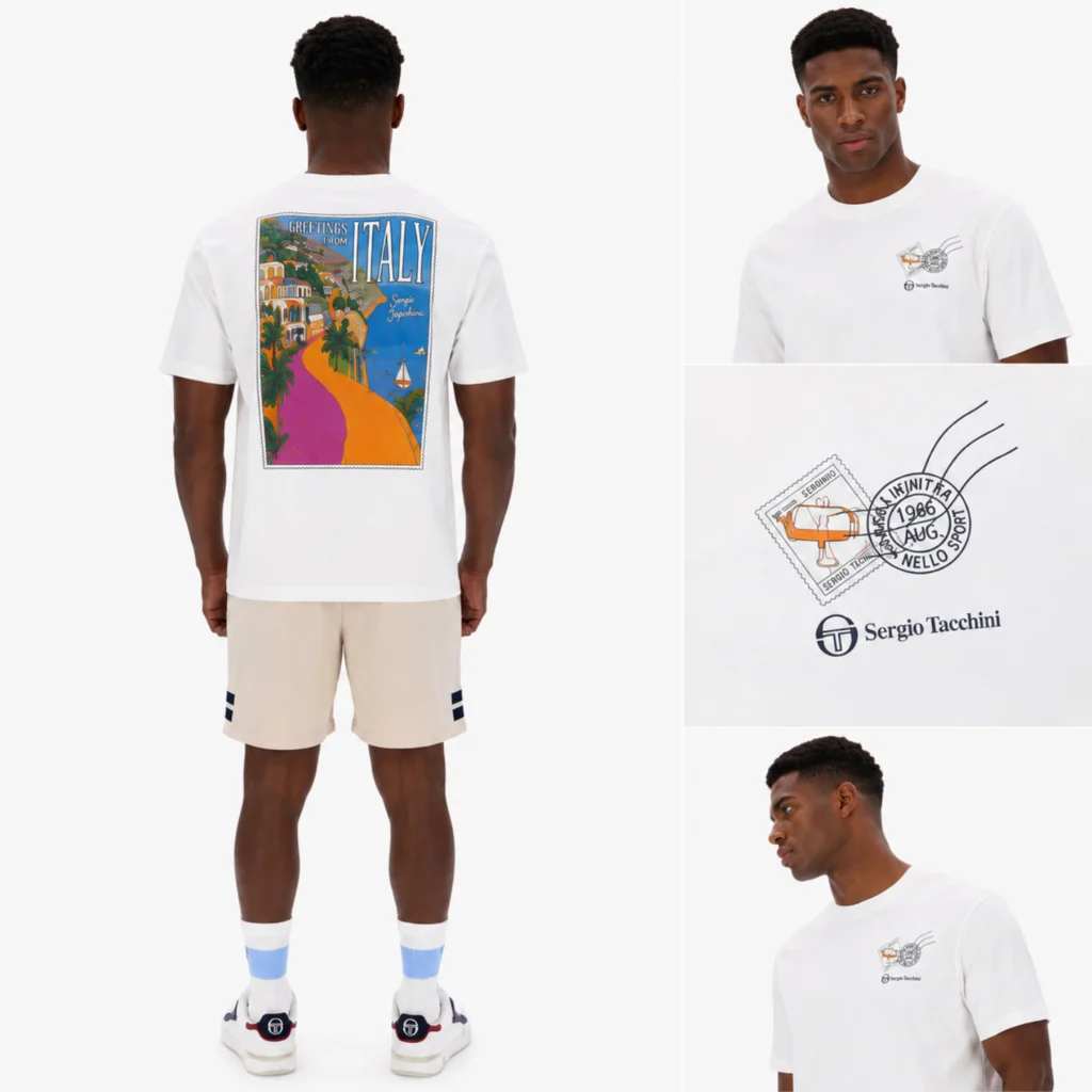 Sergio Tacchini Vacanza Graphic T- Shirt - Gardenia