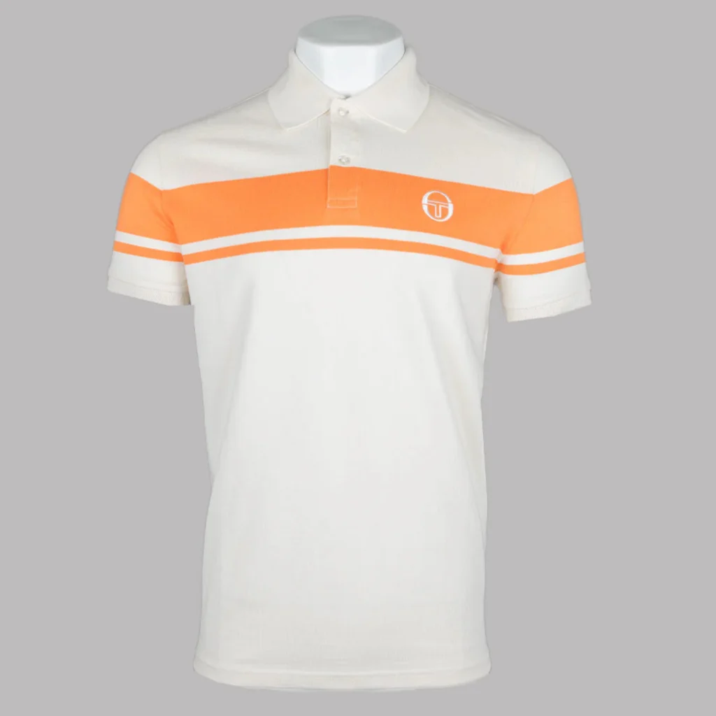 Sergio Tacchini Young Line Polo Shirt - Sandshell / Orange Pepper