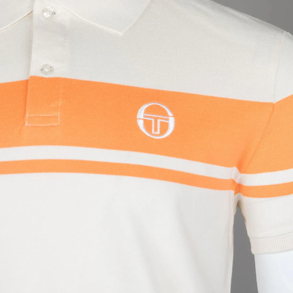 Sergio Tacchini Young Line Polo Shirt - Sandshell / Orange Pepper
