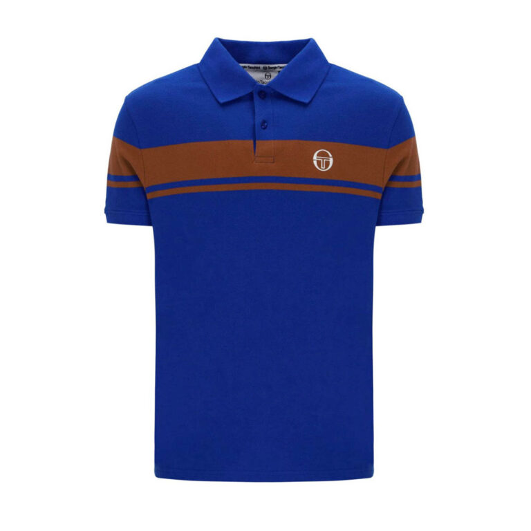 Sergio Tacchini Young line Regular Fit Short Sleeve Polo - Nautical Blue / Mocha Bisque