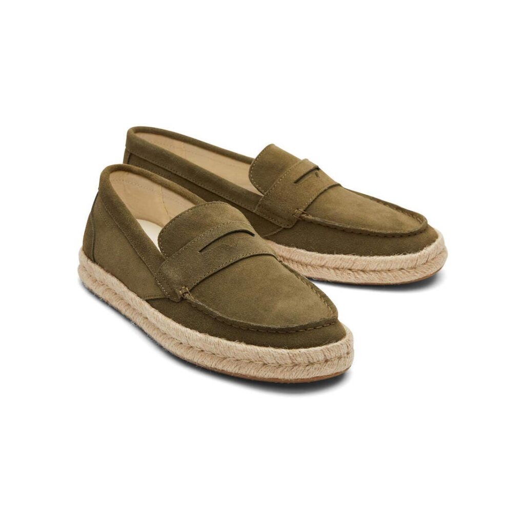 Toms Stanford Rope 2.0 Shoes - Dark Olive Suede