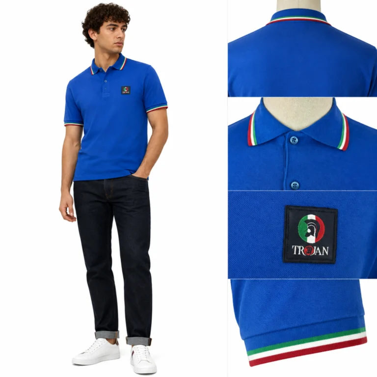 Trojan Flag Badge Pique TR/9077 Polo - Italia