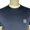 Trojan Flag Badge Ringer TR/9086 T-Shirt - Navy