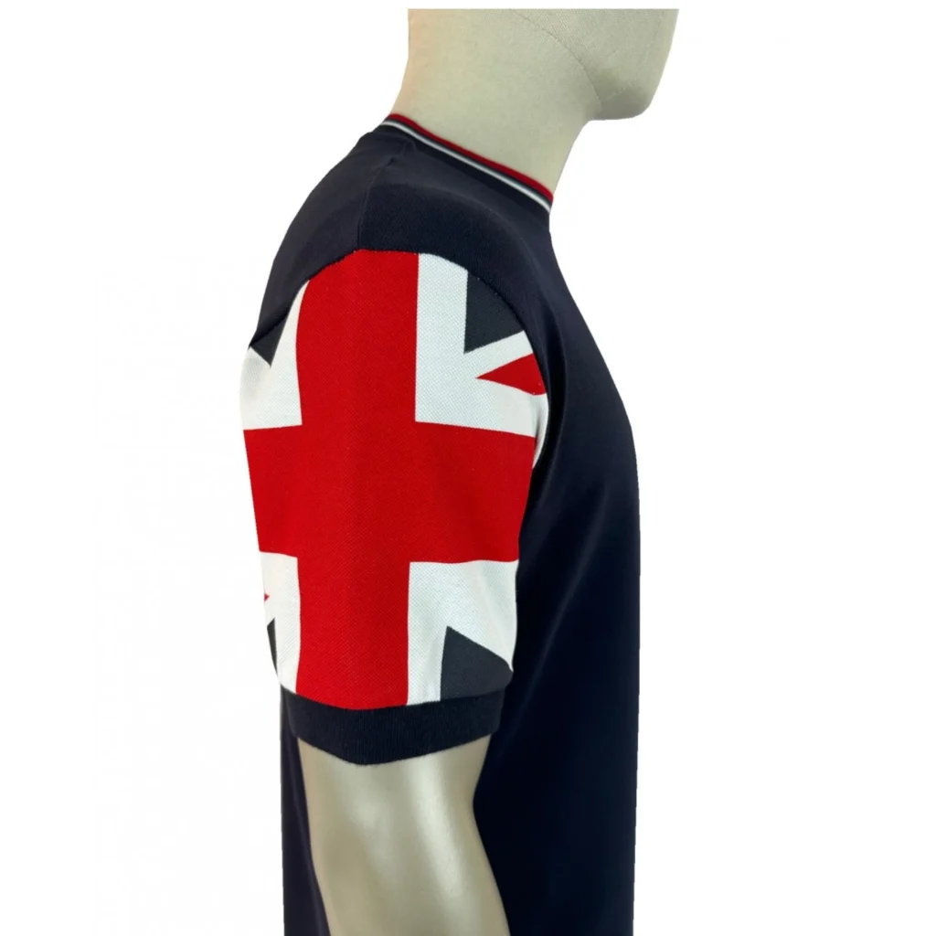 Trojan Flag Print Pique TR/9088 T-Shirt - Navy