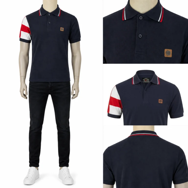 Trojan Flag Sleeve Pique TR/9073 Polo - England