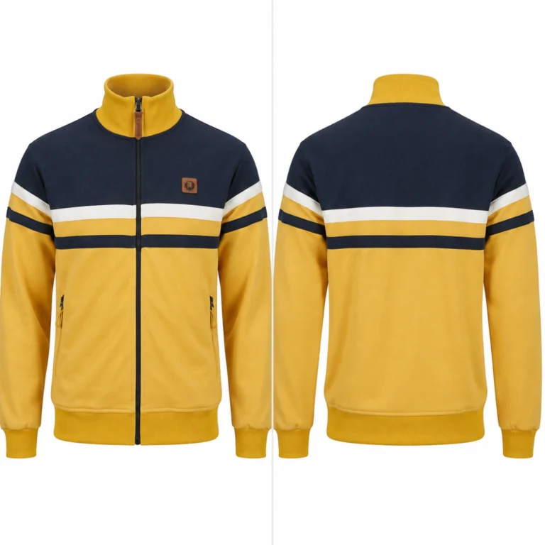 Trojan Panel Stripe TR/9051 Track Top - Mustard