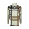 Trojan Regular Fit Long Sleeve Check Polo Shirt - Ecru