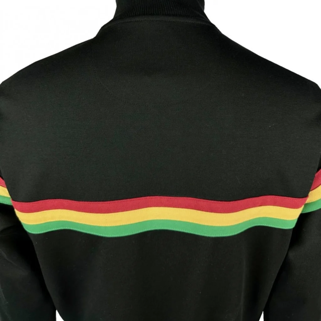 Trojan Retro Stripe TR/9002 Track Top - Black