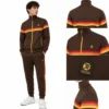 Trojan Retro Stripe TR/9002 Track Top - Chocolate