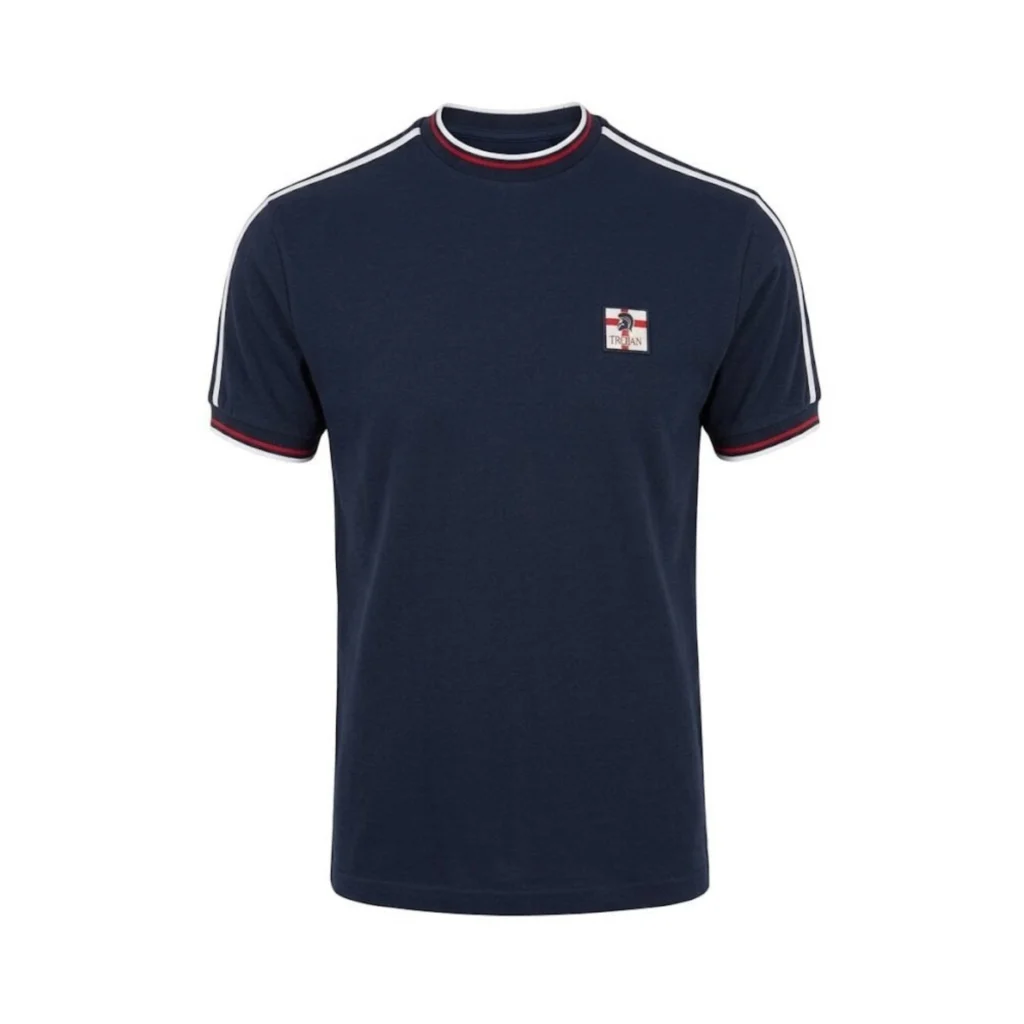 Trojan St George Badge Pique TR/9087 T-Shirt - Navy