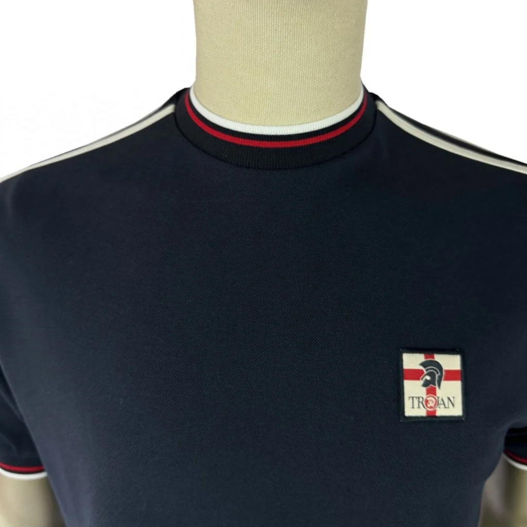 Trojan St George Badge Pique TR/9087 T-Shirt - Navy