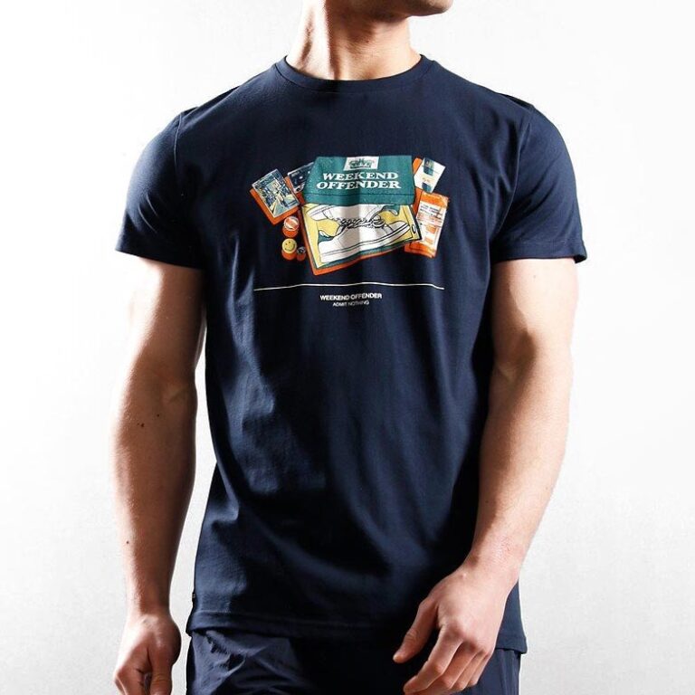 Weekend Offender Adami Regular Fit Short Sleeve T-Shirt - Navy