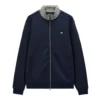 Weekend Offender Alameda Jacquard Rib Track Top - Navy