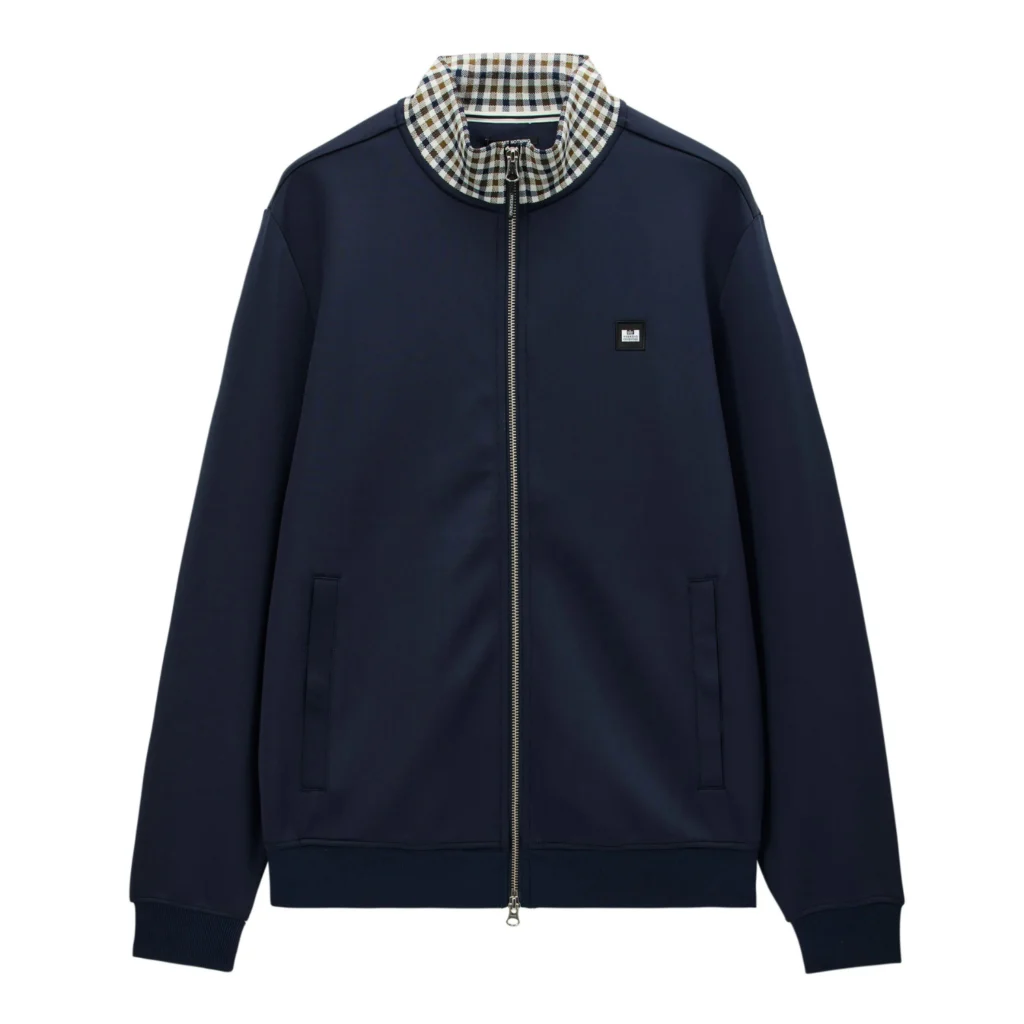 Weekend Offender Alameda Jacquard Rib Track Top - Navy
