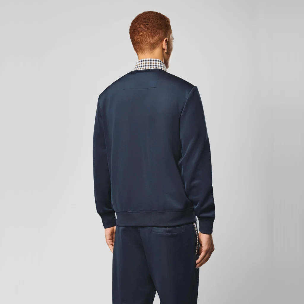 Weekend Offender Alameda Jacquard Rib Track Top - Navy