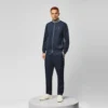 Weekend Offender Alameda Jacquard Rib Track Top - Navy