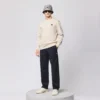 Weekend Offender Beida Mid House Check Panel Sweatshirt - Cement