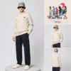 Weekend Offender Beida Mid House Check Panel Sweatshirt - Cement