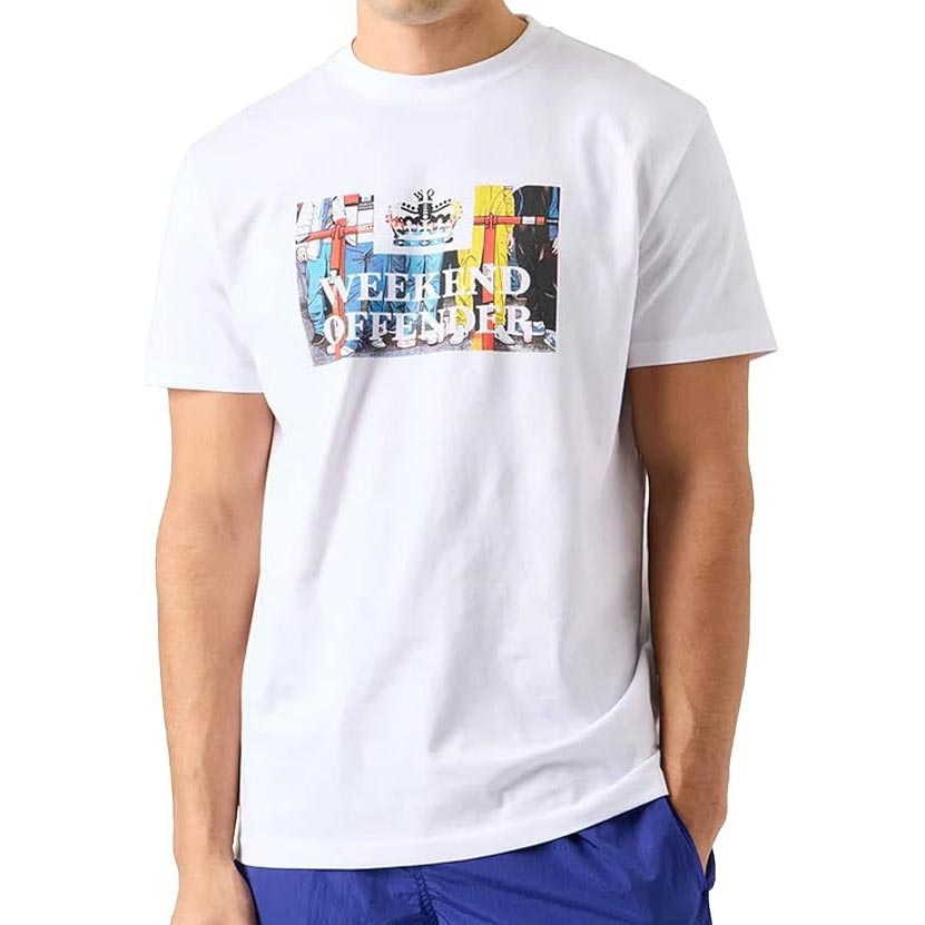 Weekend Offender Bissel Regular Fit Short Sleeve T-Shirt - White
