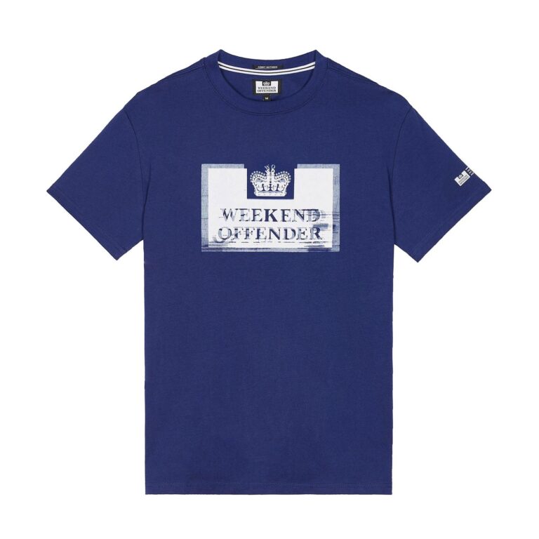 Weekend Offender Bonpensiero Regular Fit T-Shirt - Bright Navy