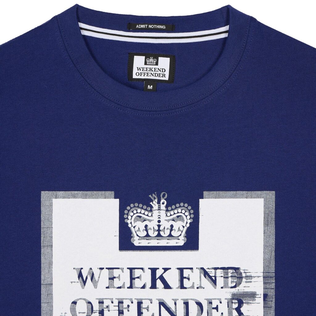 Weekend Offender Bonpensiero Regular Fit T-Shirt - Bright Navy