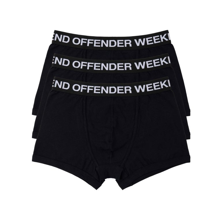 Weekend Offender Boxer Shorts Pack Of 3 - Black