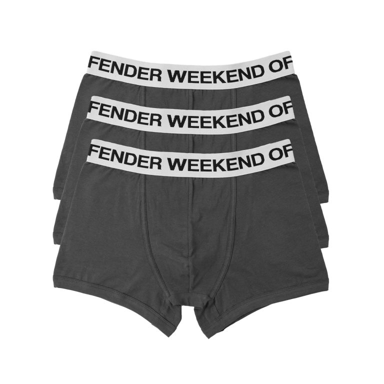 Weekend Offender Boxer Shorts Pack Of 3 - Dark Charcoal