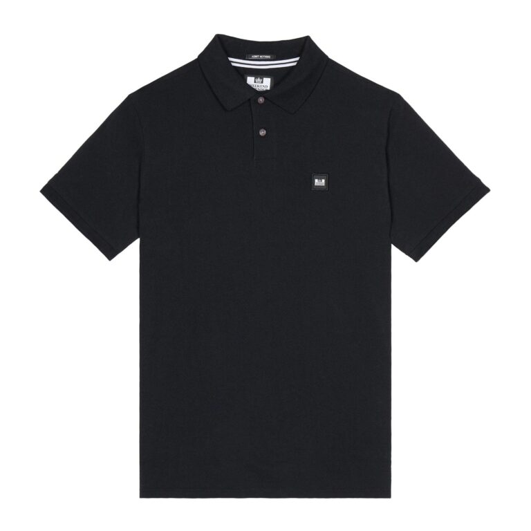 Weekend Offender Caneros Regular Fit Short Sleeve Polo Shirt - Black