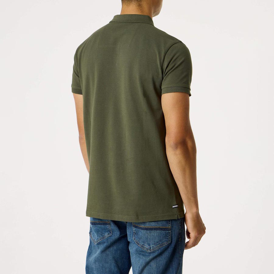 Weekend Offender Caneros Regular Fit Short Sleeve Polo Shirt - Dark Green