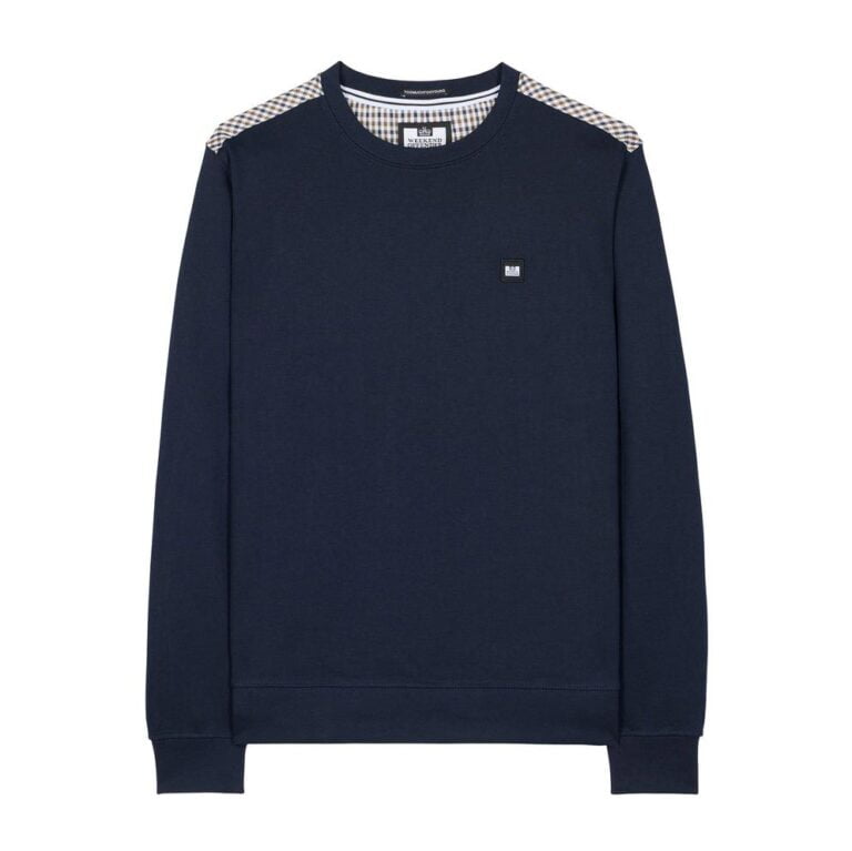 Weekend Offender Cusco Regular Fit Long Sleeve Sweatshirt - Navy