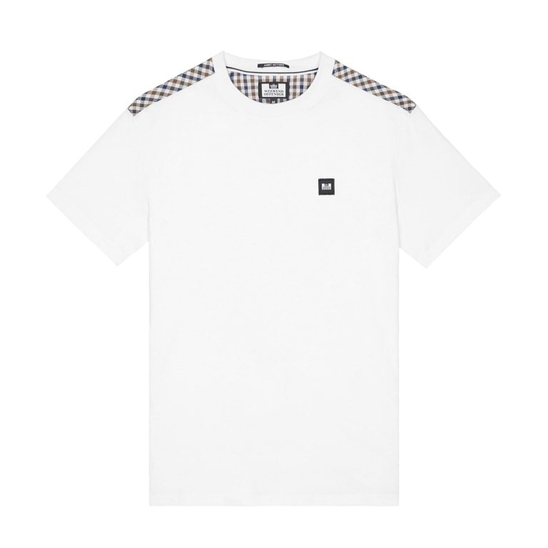 Weekend Offender Diaz T-Shirt - White/Mid House Check