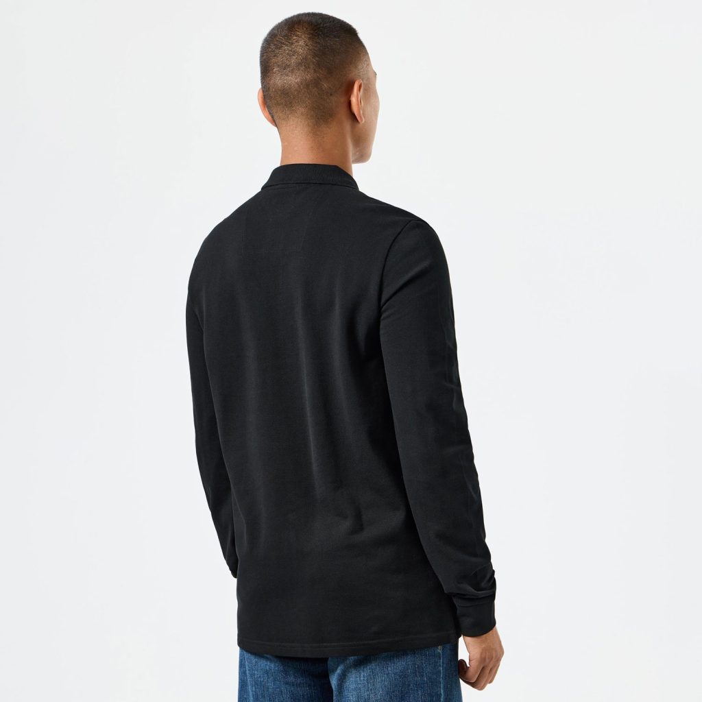 Weekend Offender Dice Long Sleeve Polo Shirt - Black
