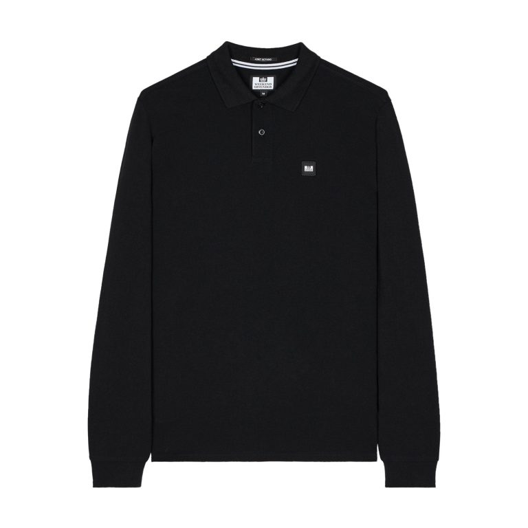 Weekend Offender Dice Long Sleeve Polo Shirt - Black