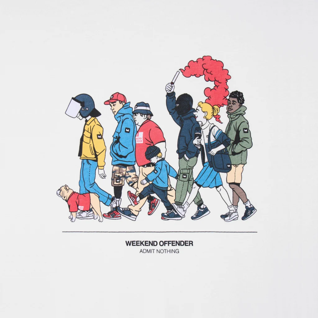 Weekend Offender Everyone Graphic Tee - White