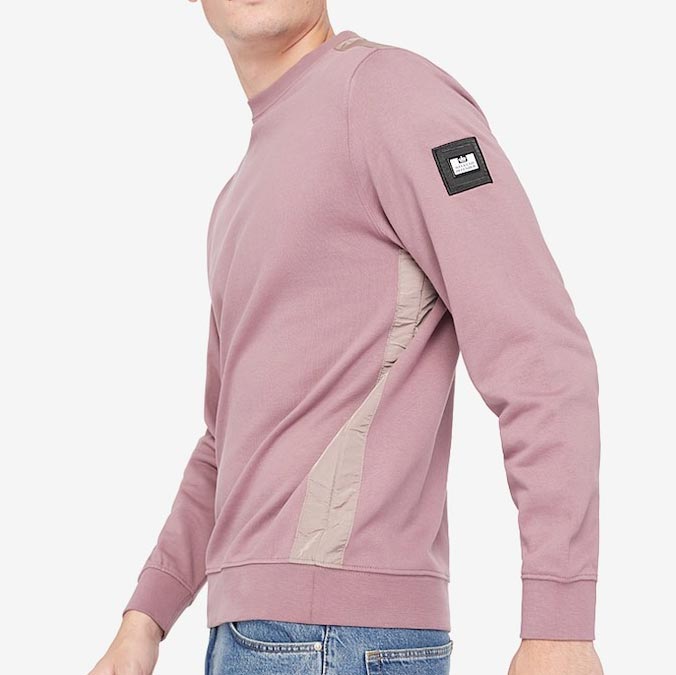 Weekend Offender F Bomb Regular Fit Long Sleeve Sweatshirt - Dust Rose
