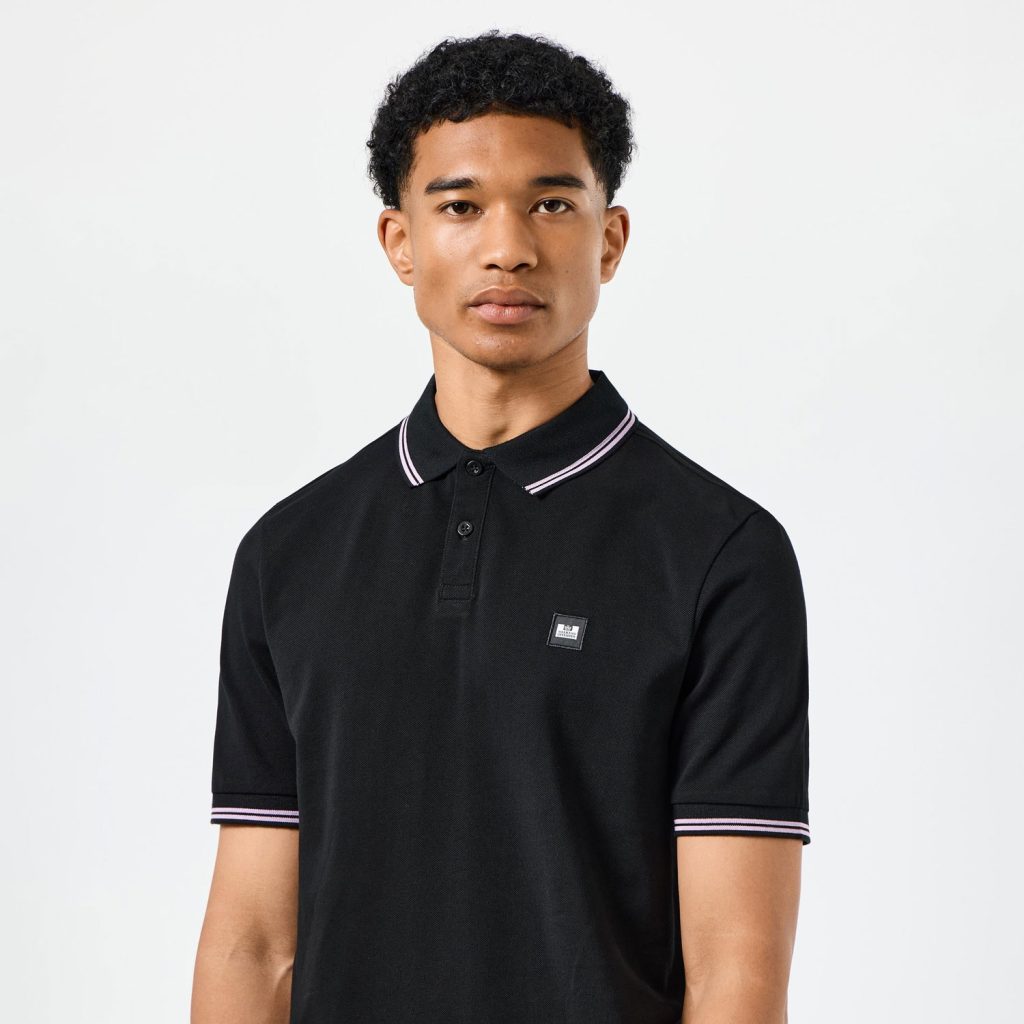 Weekend Offender Farina Polo Shirt - Black/Snap Dragon