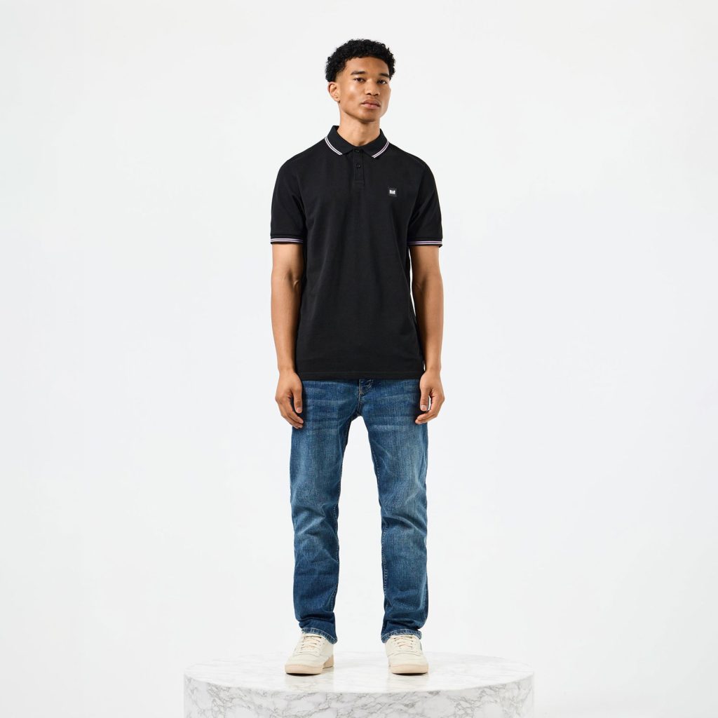 Weekend Offender Farina Polo Shirt - Black/Snap Dragon