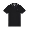 Weekend Offender Farina Polo Shirt - Black/Snap Dragon