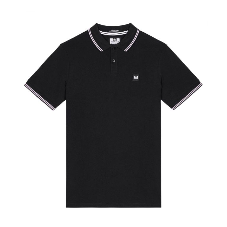Weekend Offender Farina Polo Shirt - Black/Snap Dragon